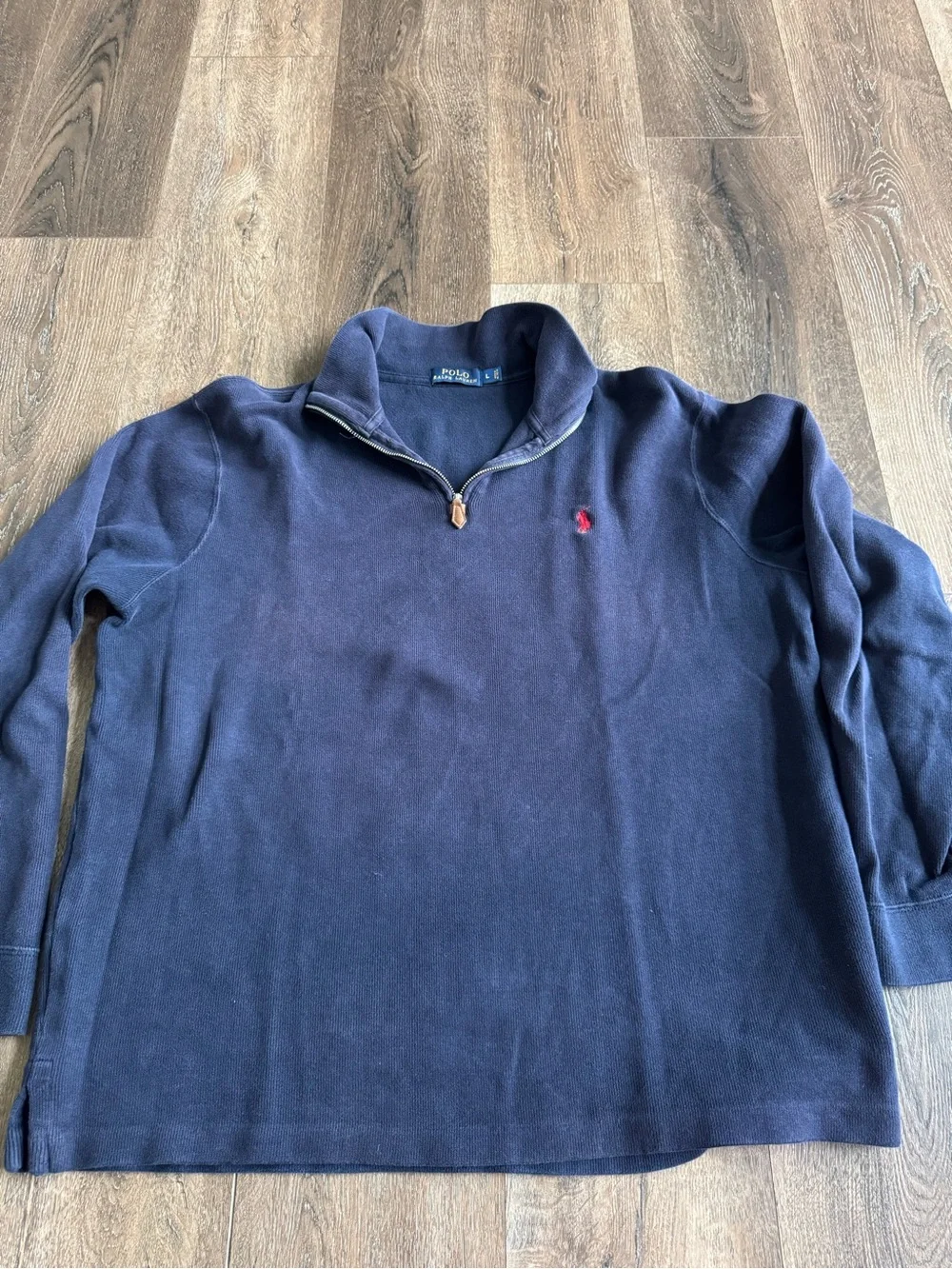Polo by Ralph Lauren Navy Quarter-Zip Pullover Sweater Men’s Size Large